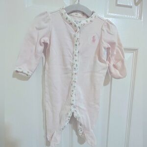 Ralph Lauren Pink Striped Onesie, newborn